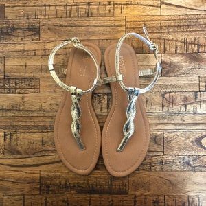 Gold Braided Sandals